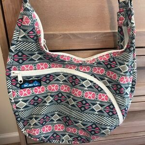 KAVU Women's Geometric Hobo Bag - Pink and Navy